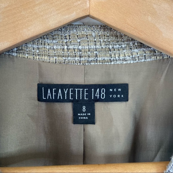 Lafayette 148 tweed button down blazer suit coat - Picture 2 of 5